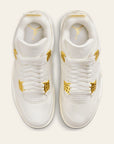 Air Jordan 4 Retro White & Gold (Women's)
