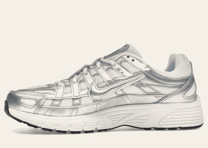 Nike P-6000 White Metallic Silver (GS)