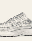 Nike P-6000 White Metallic Silver (GS)