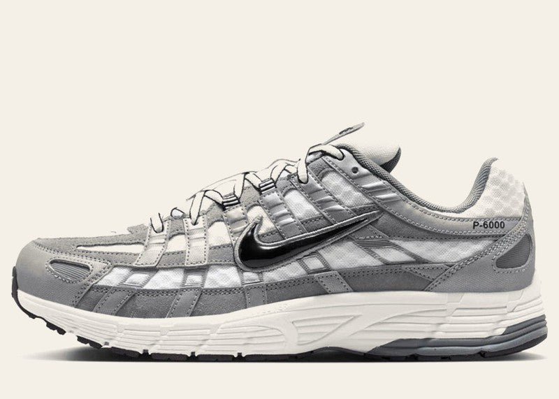 Nike P-6000 White Metallic Cool Grey Black