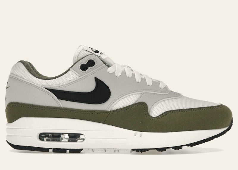Nike Air Max 1 White Black Medium Olive