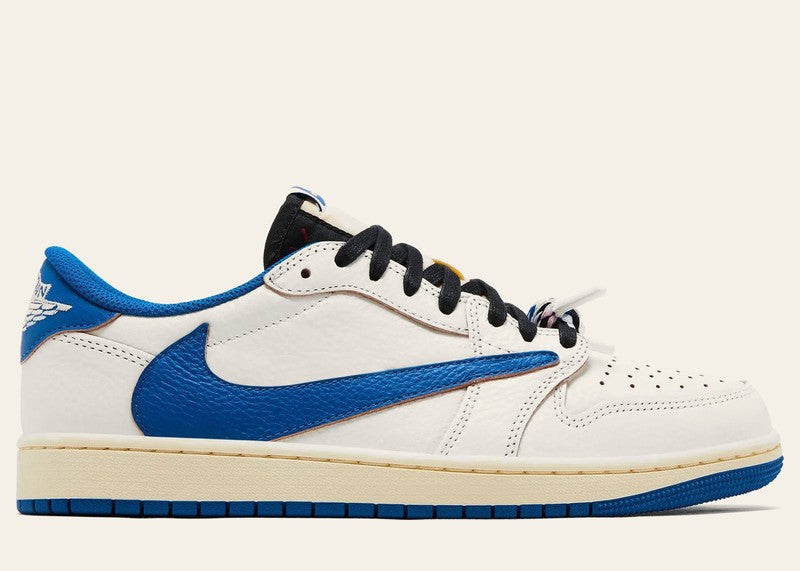 Air Jordan 1 Low OG SP Fragment x Travis Scott Sail Military Blue
