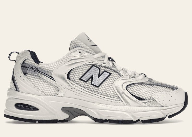 New Balance 530 White Silver Navy