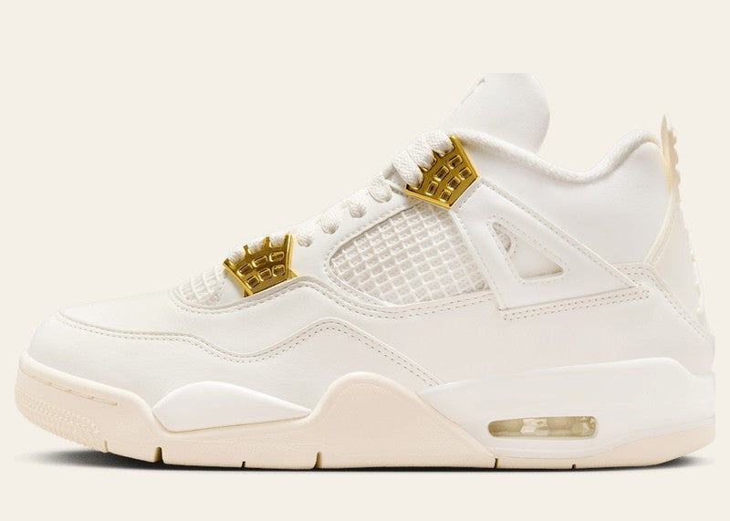 Air Jordan 4 Retro White &amp; Gold (Women's)