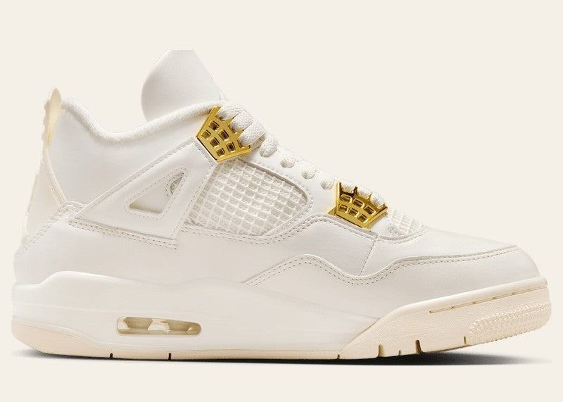 Air Jordan 4 Retro White &amp; Gold (Women's)