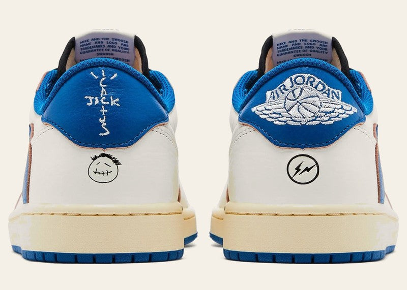 Air Jordan 1 Low OG SP Fragment x Travis Scott Sail Military Blue