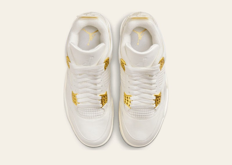 Air Jordan 4 Retro White &amp; Gold (Women's)