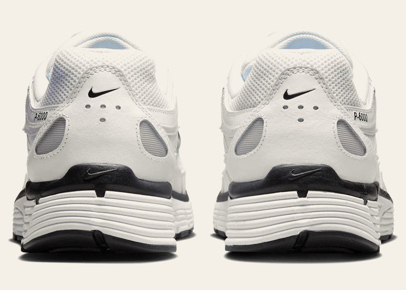 Nike P-6000 White Metallic Silver Black