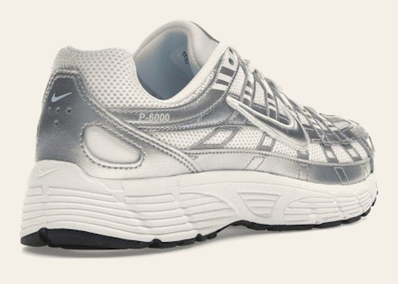 Nike P-6000 White Metallic Silver (GS)