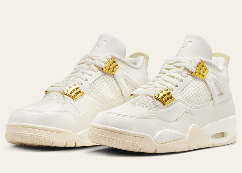 Air Jordan 4 Retro White &amp; Gold (Women's)