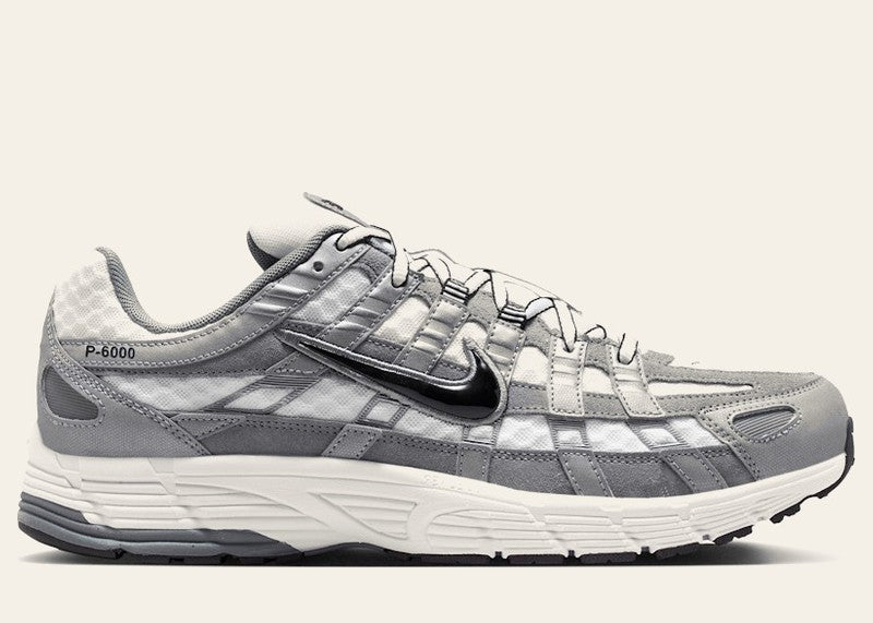 Nike P-6000 White Metallic Cool Grey Black